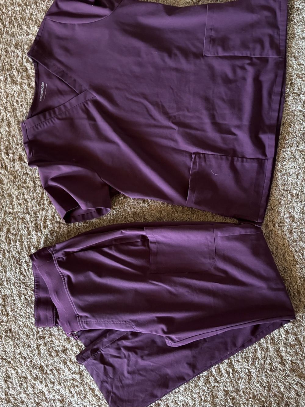 Mandala Women’s Deep Plum Scrub Set